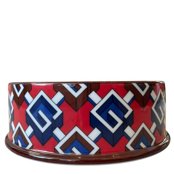 Gucci X Richard Ginori Geometric Dog Food Bowl Water Bowl Large w/ Box NEW - Picture 11 of 16